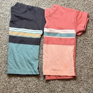 OshKosh B'gosh Kids' Tees - Navy and Coral Stripes